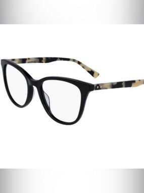 Marchon NYC Black Glasses with Tortoiseshell Temples
